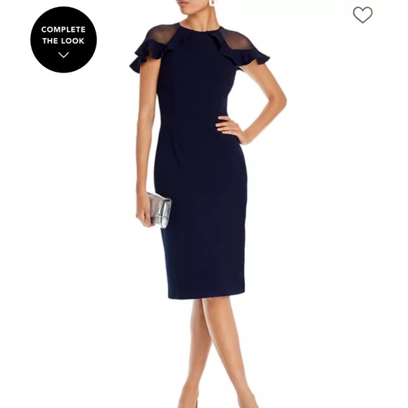 Eliza J Dresses & Skirts - NWT Eliza J Ruffle Sleeve Velvet Cocktail Dress